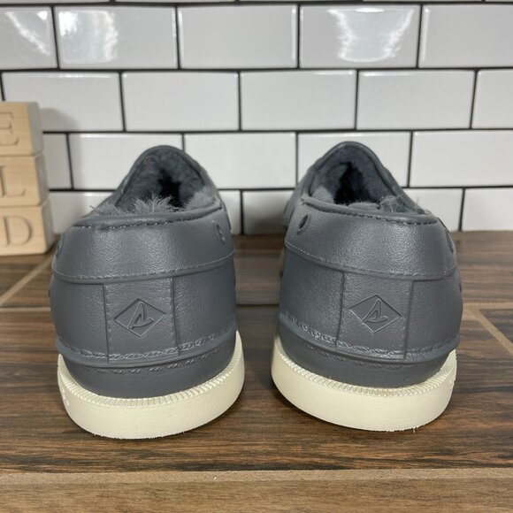 Sperry Authentic Original Float Cozy Boat Shoe Mens Size 10 Gray Faux Fur Lined - Picture 4 of 13